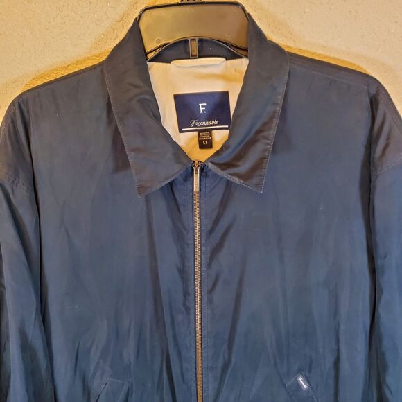 Faconnable Men's Bomber Jacket Size LT Navy - Picture 6 of 16